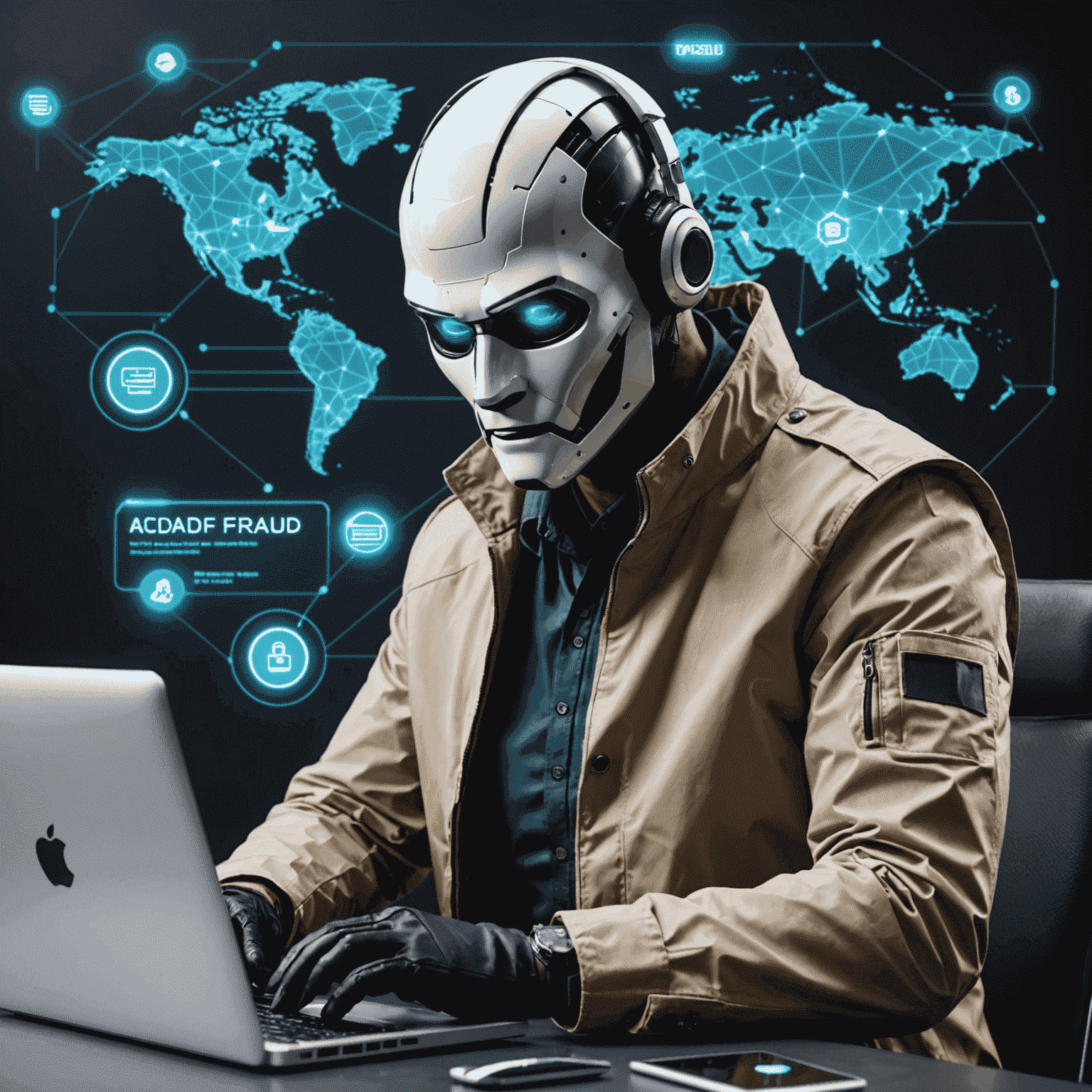 Visual representation of advanced fraud prevention technologies protecting against cyber threats